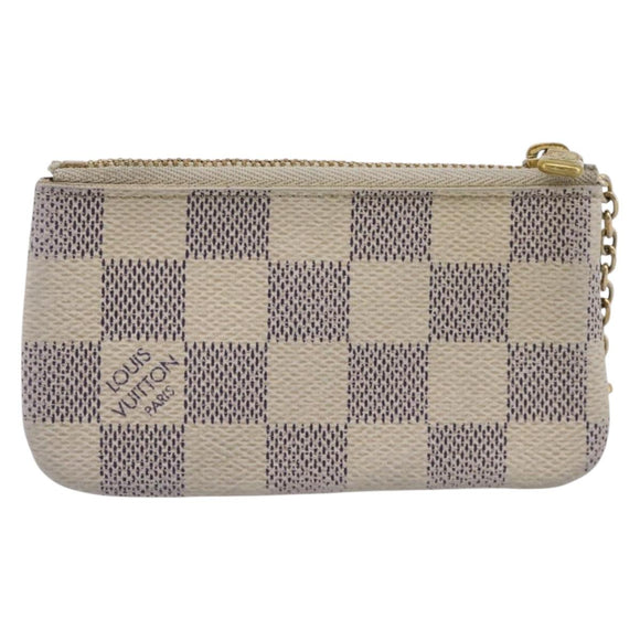 LOUIS VUITTON Damier Azur Pochette Cles Coin Purse N62659 LV Auth 183517