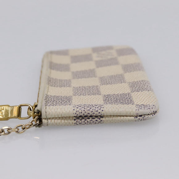 LOUIS VUITTON Damier Azur Pochette Cles Coin Purse N62659 LV Auth 183517