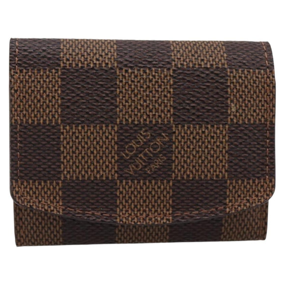 LOUIS VUITTON Damier Ebene Bouton De Manchette Case Cuff Case LV Auth 183519