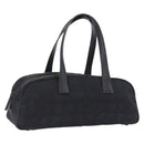 CHANEL New Travel Line Tote Bag Canvas Black CC Auth 183559-1