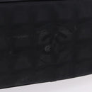 CHANEL New Travel Line Tote Bag Canvas Black CC Auth 183559-6
