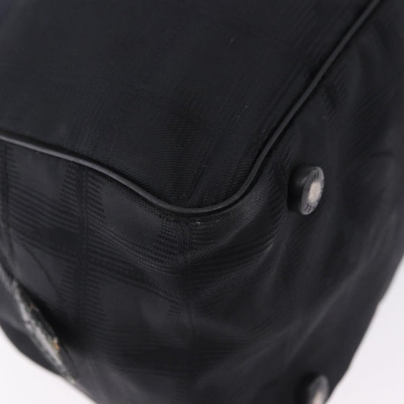CHANEL New Travel Line Tote Bag Canvas Black CC Auth 183559