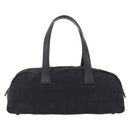 CHANEL New Travel Line Tote Bag Canvas Black CC Auth 183559-2