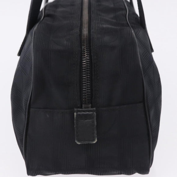 CHANEL New Travel Line Tote Bag Canvas Black CC Auth 183559
