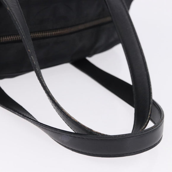 CHANEL New Travel Line Tote Bag Canvas Black CC Auth 183559