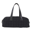 CHANEL New Travel Line Tote Bag Canvas Black Gold CC Auth 183560-13