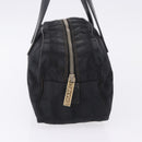 CHANEL New Travel Line Tote Bag Canvas Black Gold CC Auth 183560-4