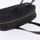 CHANEL New Travel Line Tote Bag Canvas Black Gold CC Auth 183560-6