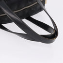 CHANEL New Travel Line Tote Bag Canvas Black Gold CC Auth 183560-7