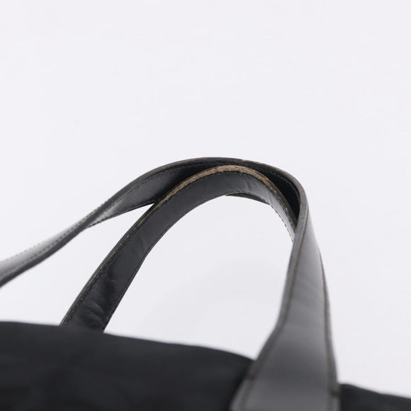 CHANEL New Travel Line Tote Bag Canvas Black Gold CC Auth 183560