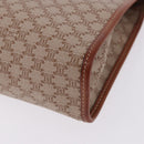 CELINE Macadam Clutch Bag PVC Beige Gold Auth 183561A-14