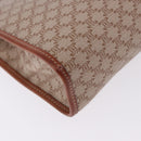 CELINE Macadam Clutch Bag PVC Beige Gold Auth 183561A-15