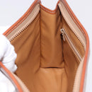 CELINE Macadam Clutch Bag PVC Beige Gold Auth 183561A-19