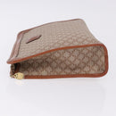 CELINE Macadam Clutch Bag PVC Beige Gold Auth 183561A-5