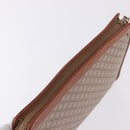 CELINE Macadam Clutch Bag PVC Beige Gold Auth 183561A-6