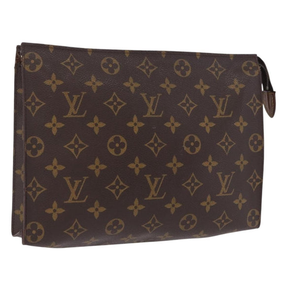 LOUIS VUITTON Monogram Poche Toilette 26 Pouch M47542 LV Auth 183564