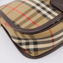 Burberrys Nova Check Shoulder Bag Canvas Beige Gold Auth 183568-11