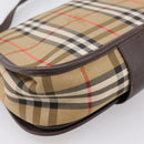 Burberrys Nova Check Shoulder Bag Canvas Beige Gold Auth 183568-13