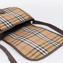 Burberrys Nova Check Shoulder Bag Canvas Beige Gold Auth 183568-14