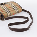 Burberrys Nova Check Shoulder Bag Canvas Beige Gold Auth 183568-7