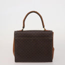 CELINE Macadam Canvas Shoulder Bag PVC Leather 6 Set Brown Beige Auth 183573-13
