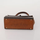 CELINE Macadam Canvas Shoulder Bag PVC Leather 6 Set Brown Beige Auth 183573-16
