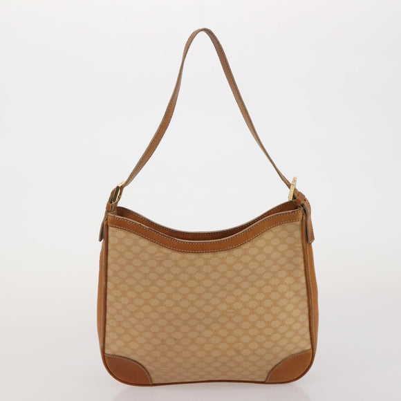 CELINE Macadam Canvas Shoulder Bag PVC Leather 6 Set Brown Beige Auth 183573