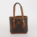 CELINE Macadam Canvas Shoulder Bag PVC Leather 6 Set Brown Beige Auth 183573-26