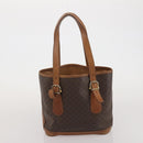 CELINE Macadam Canvas Shoulder Bag PVC Leather 6 Set Brown Beige Auth 183573-27