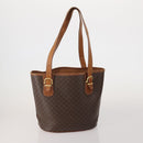 CELINE Macadam Canvas Shoulder Bag PVC Leather 6 Set Brown Beige Auth 183573-3