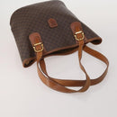CELINE Macadam Canvas Shoulder Bag PVC Leather 6 Set Brown Beige Auth 183573-4