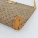 GUCCI Micro GG Supreme Umhängetasche PVC Beige Gold Auth 183600-10