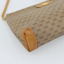 GUCCI Micro GG Supreme Umhängetasche PVC Beige Gold Auth 183600-11