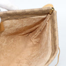 GUCCI Micro GG Supreme Umhängetasche PVC Beige Gold Auth 183600-16