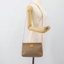 GUCCI Micro GG Supreme Umhängetasche PVC Beige Gold Auth 183600-19