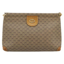 GUCCI Micro GG Supreme Umhängetasche PVC Beige Gold Auth 183600-2