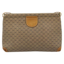 GUCCI Micro GG Supreme Umhängetasche PVC Beige Gold Auth 183600-3