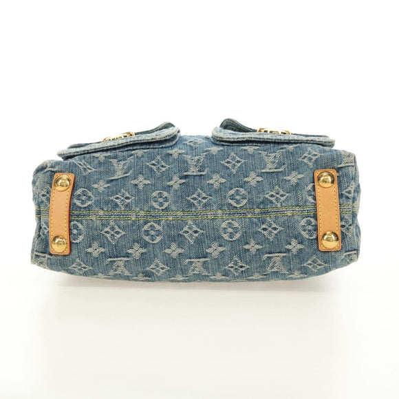 LOUIS VUITTON Monogram Denim Buggy PM Shoulder Bag Blue M95049 LV Auth 183601SAV