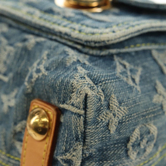 LOUIS VUITTON Monogram Denim Buggy PM Shoulder Bag Blue M95049 LV Auth 183601SAV