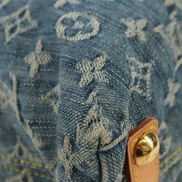 LOUIS VUITTON Monogram Denim Buggy PM Shoulder Bag Blue M95049 LV Auth 183601SAV