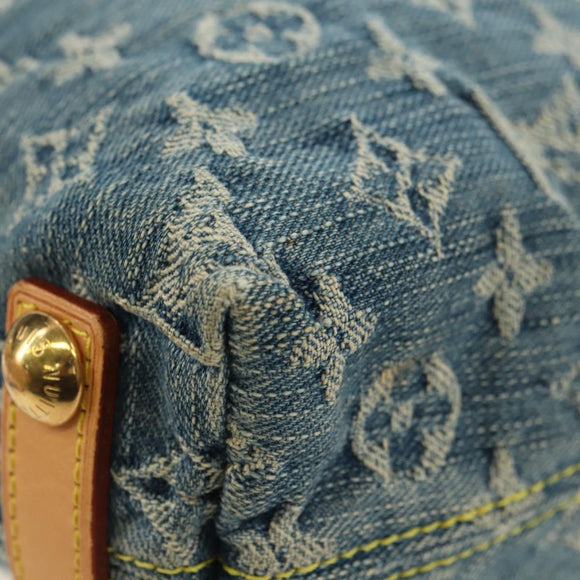 LOUIS VUITTON Monogram Denim Buggy PM Shoulder Bag Blue M95049 LV Auth 183601SAV