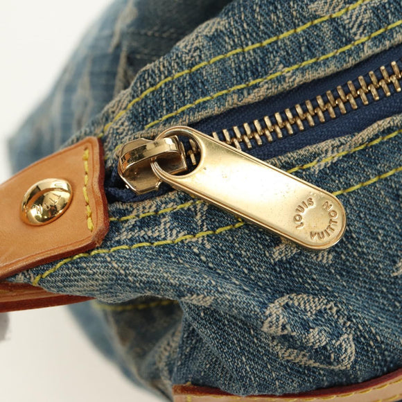 LOUIS VUITTON Monogram Denim Buggy PM Shoulder Bag Blue M95049 LV Auth 183601SAV