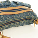 LOUIS VUITTON Monogram Denim Buggy PM Shoulder Bag Blue M95049 LV Auth 183601SAV-6