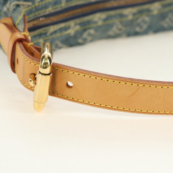LOUIS VUITTON Monogram Denim Buggy PM Shoulder Bag Blue M95049 LV Auth 183601SAV