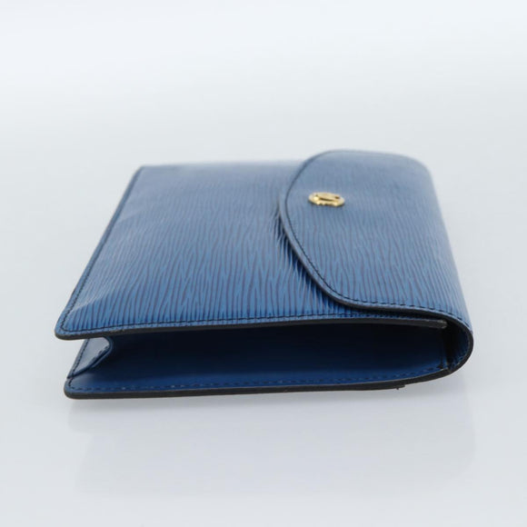 LOUIS VUITTON Epi Montaigne 23 Clutch Bag Blue M52665 LV Auth 183602