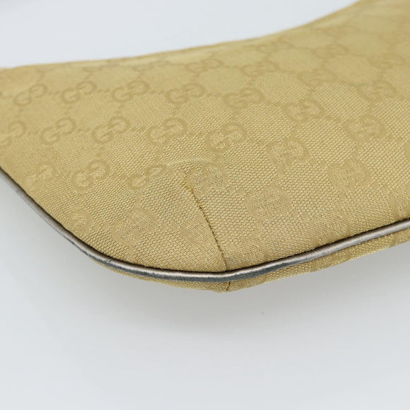 GUCCI GG Canvas Shoulder Bag Gold 005 0813 Auth 183603