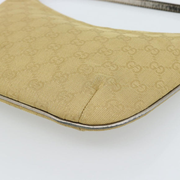 GUCCI GG Canvas Shoulder Bag Gold 005 0813 Auth 183603