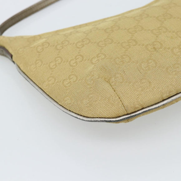 GUCCI GG Canvas Shoulder Bag Gold 005 0813 Auth 183603