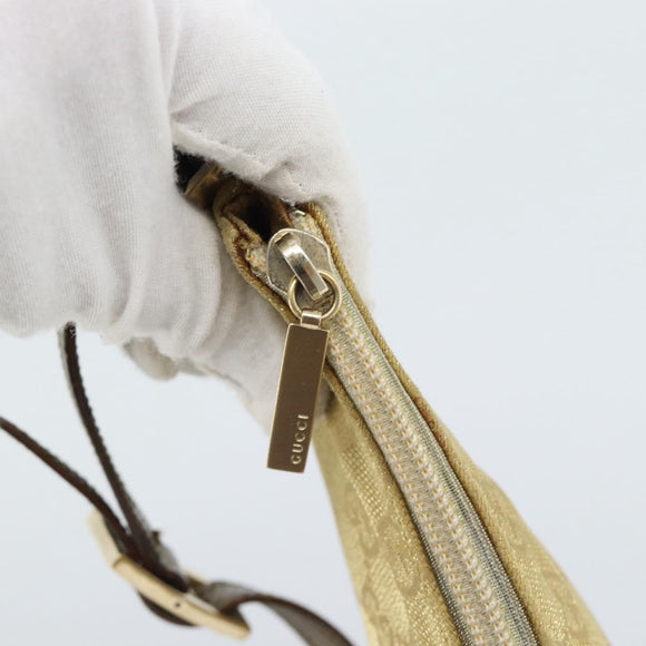 GUCCI GG Canvas Shoulder Bag Gold 005 0813 Auth 183603