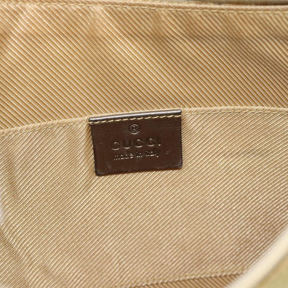 GUCCI GG Canvas Shoulder Bag Gold 005 0813 Auth 183603